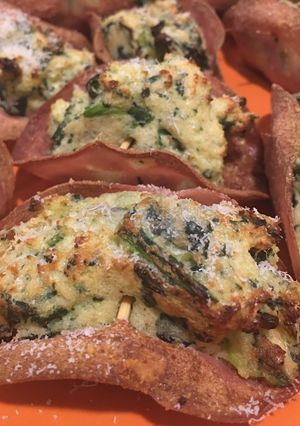 Foto di Barchette di mortadella con ricotta e spinaci