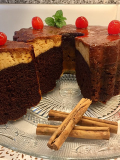 Una foto de Chocoflan o pastel imposible