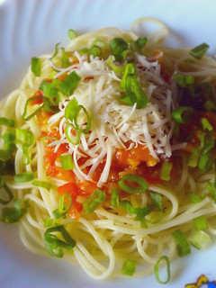 A picture of Vegetarian spaghetti.