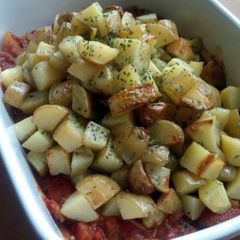 A picture of Vickys Patatas Bravas /Spanish-Style Potatoes, GF DF EF SF NF.