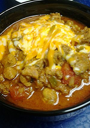 A picture of Beanless chili.