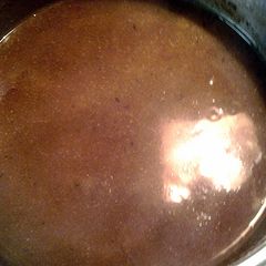 A picture of lamb sauce.