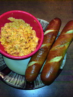A picture of buffalo chicken dip.