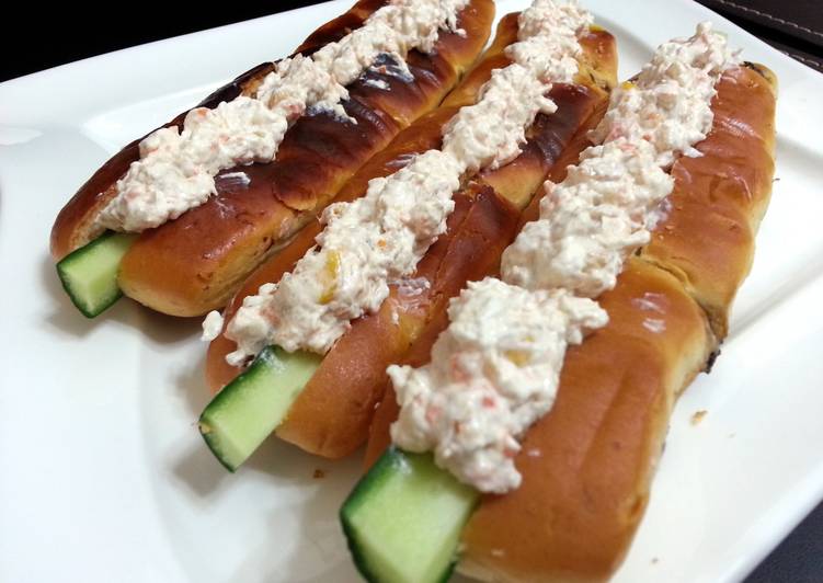 Recipe of Yummy Salmon Spread In Hotdog Bun