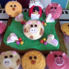 A picture of Vickys Kids Easter Cupcakes/Farmyard Cake Decoration Instruction.