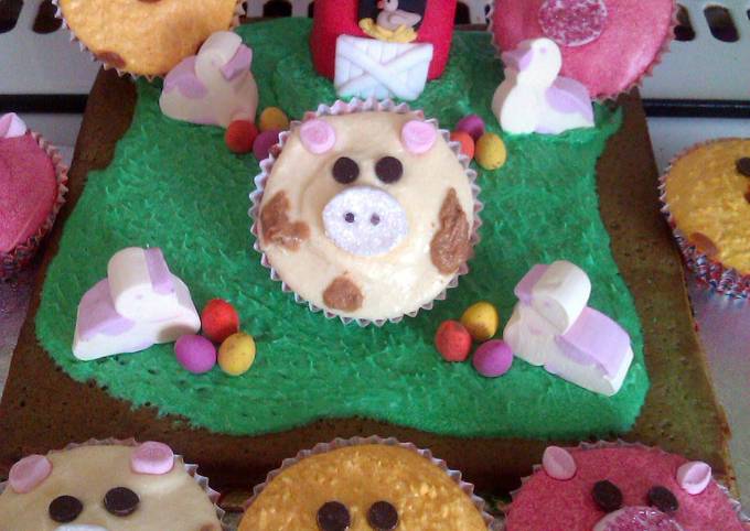 Recipe of Ultimate Vickys Kids Easter Cupcakes/Farmyard Cake Decoration Instruction