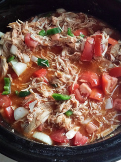 A picture of Crockpot Chicken Tinga.