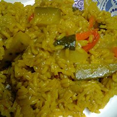 A picture of dill pickle rice.