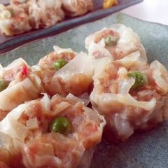 A picture of Delicious Pan-Fried Imitation Crab Shumai.