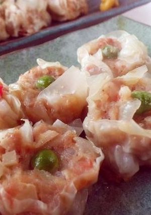 A picture of Delicious Pan-Fried Imitation Crab Shumai.