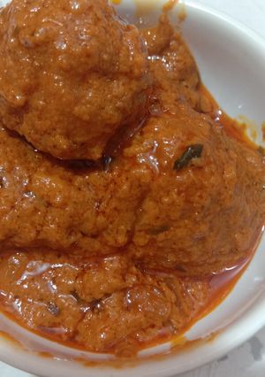 A picture of Kashmiri Dum Aloo.