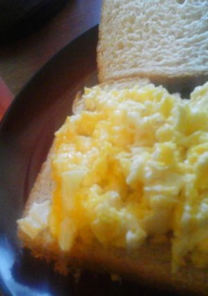 A picture of Chris's Cheese Egg Sandwich.