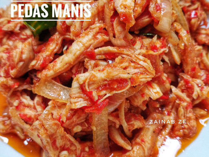 Resep 30. Ayam Suwir Pedas Manis, Bisa Manjain Lidah