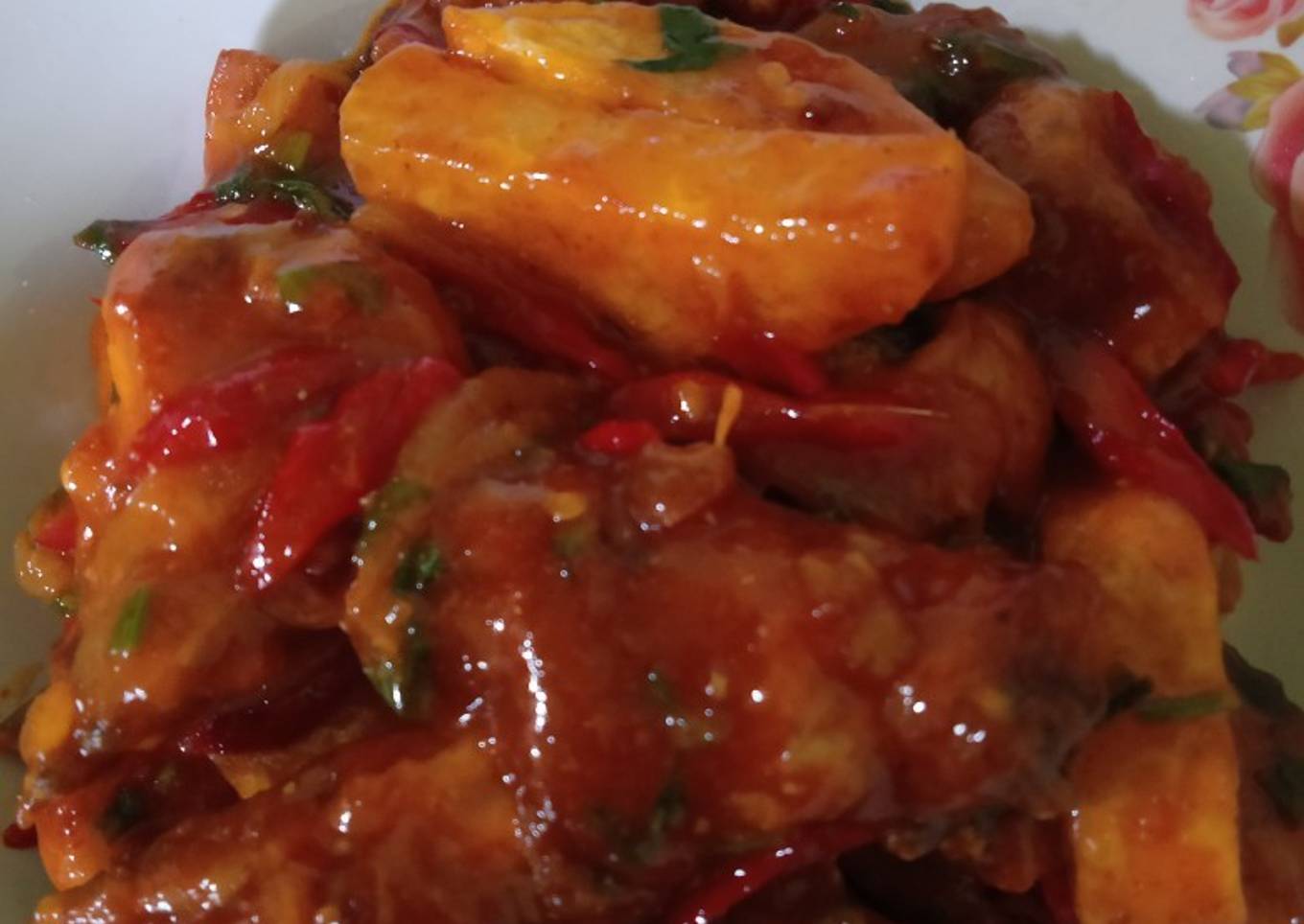 Ayam goreng pedas manis mantulll