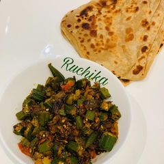 A picture of Achari Bhindi.
