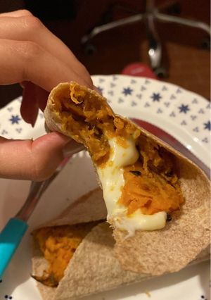 Una foto de Wrap de calabaza y queso
