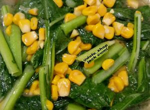 Foto resep Sawi cay sim tumis jagung / sawi cah jagung