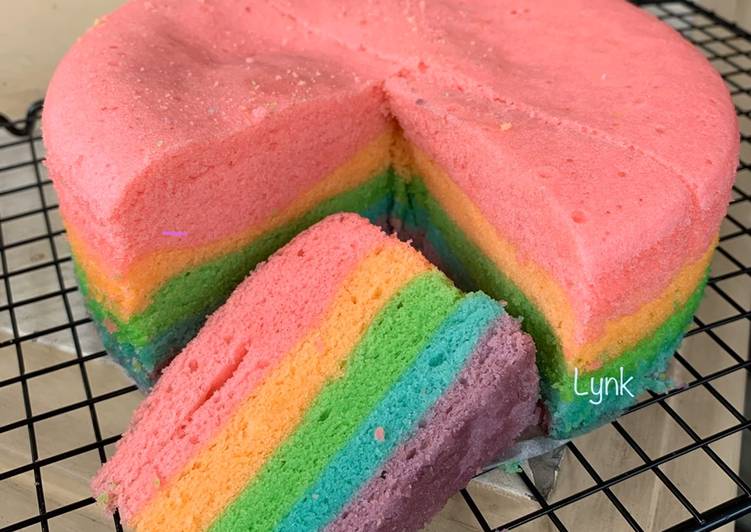 Steamed Rainbow Cake Ny.Liem