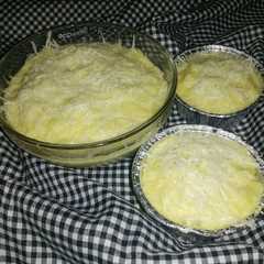 A picture of Puding roti keju kukus.