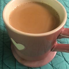 A picture of My homemade masala chai tea - can be vegan.