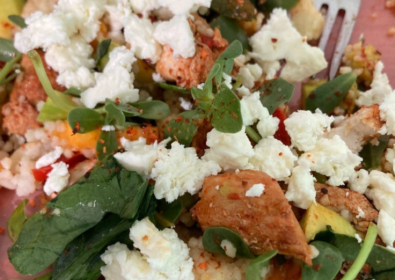 Ensalada de pollo con quinoa