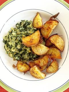 Una foto de Guiso de acelgas con papas al horno