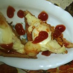 A picture of Air Fryer Egg Bread Pizza.