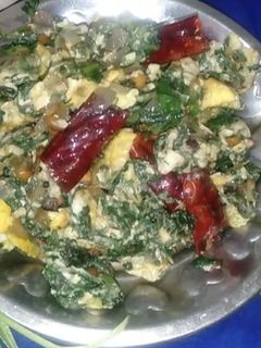பாலக் முட்டை பொரியல்(palak egg [poriyal recipe in tamil) செய்முறை முக்கிய புகைப்படம்