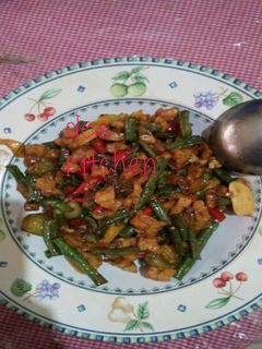 Foto resep Tumis kacang panjang,tempe,saos tiram