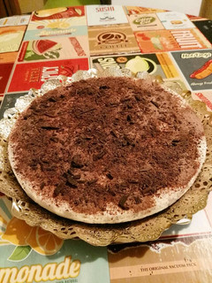 Una foto de Tarta de galleta y stracciatella