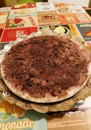 Una foto de Tarta de galleta y stracciatella