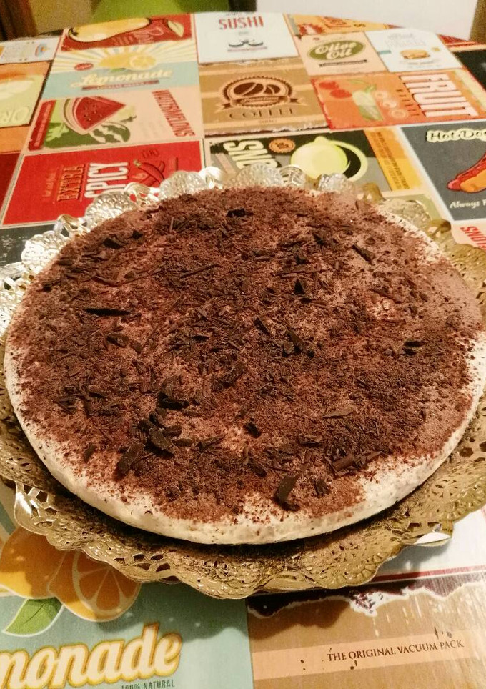 Una foto de Tarta de galleta y stracciatella
