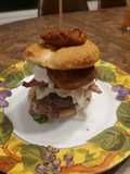 Brad's fried green tomato burger