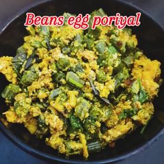 A picture of Beans Egg Poriyal.