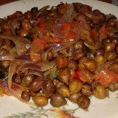 A picture of Sauted Kala Chana.