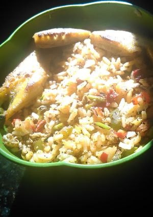 Una foto de Sazón de arroz básico