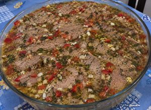 Una foto de Lengua a la vinagreta