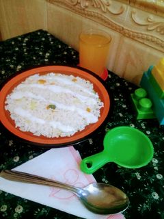 صورة لوصفة ارز ابيض بالخضر😋😋😋