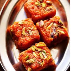 A picture of Tomato Coconut Burfi.