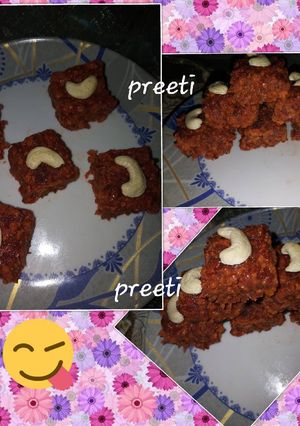 A picture of Beetroot barfi.