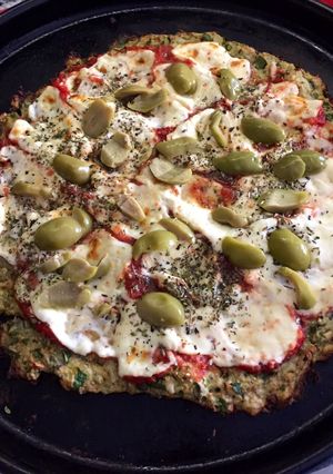 Una foto de Pizza de coliflor