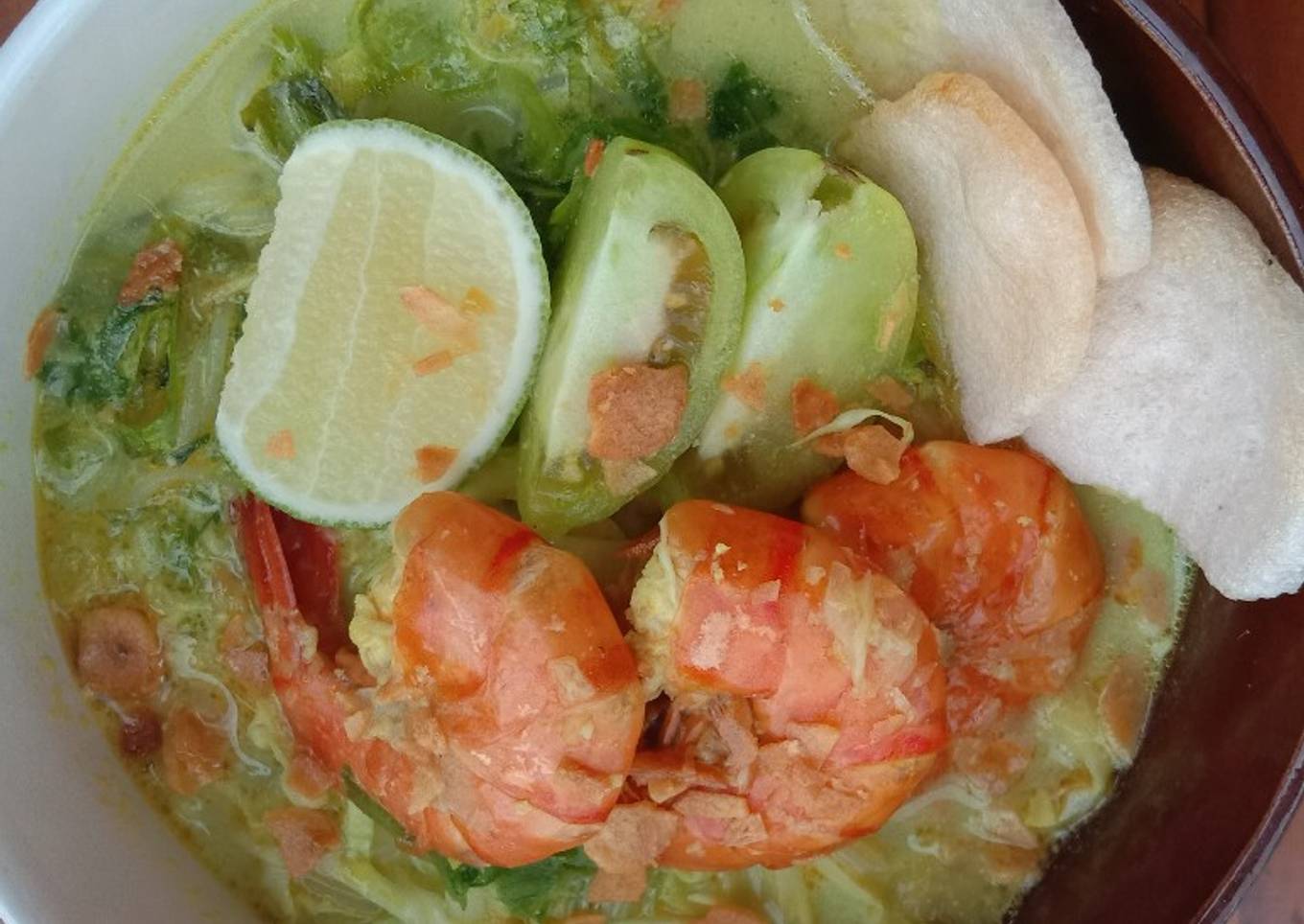 Soto udang medan