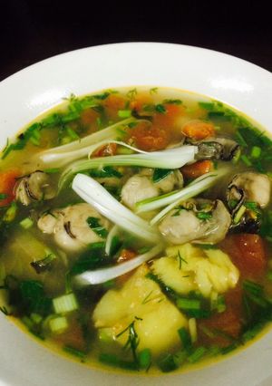 Hình của món Canh Hàu nấu mẻ.