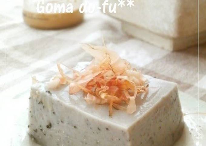 Homemade Black Sesame Tofu