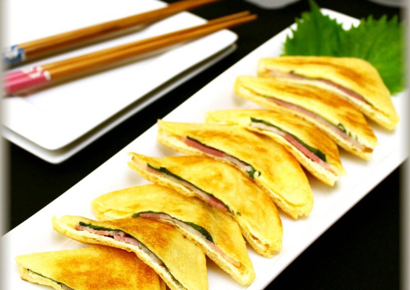 Fried Tofu (Aburaage) Appetizers with Shiso, Bacon, and Cheese