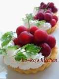 Cream Cheese Custard and Cherry Tart