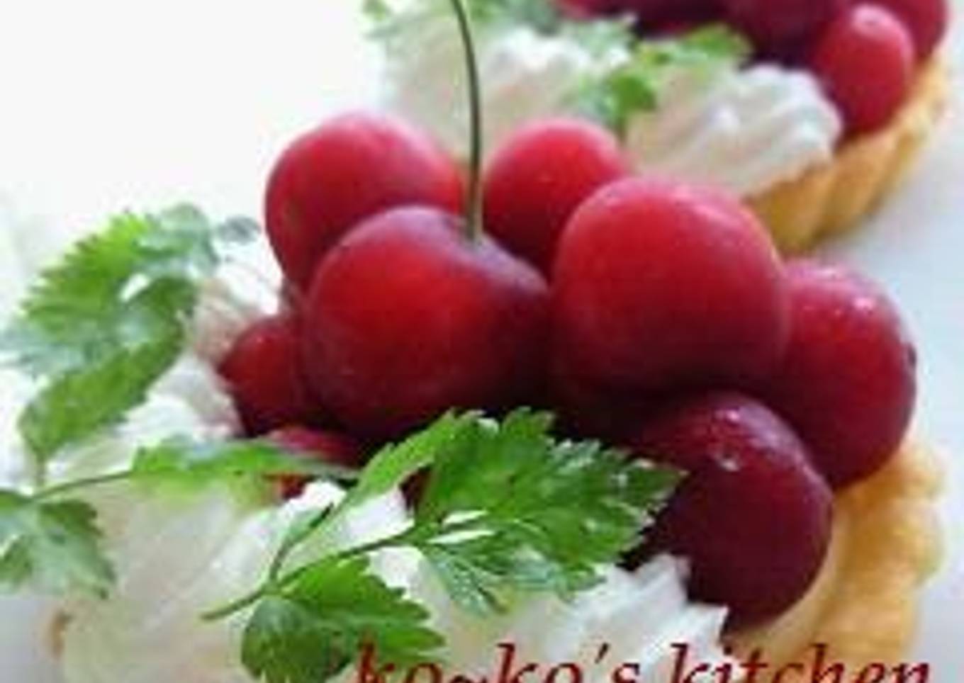 Cream cheese icing and cherry pie