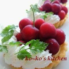 A picture of Cream Cheese Custard and Cherry Tart.