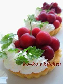 A picture of Cream Cheese Custard and Cherry Tart.