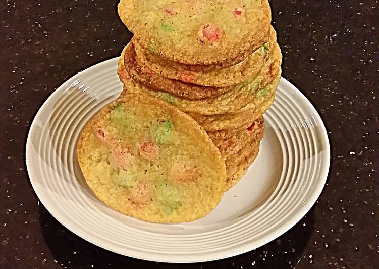 White Chocolate Cookies with Hoiday Cocolate Chips